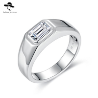 HipHop-Verlobung sring für Herren im klassischen Stil Herr der Ringe Moissan ite Gem stone Jewelry für Partys und Jubiläen