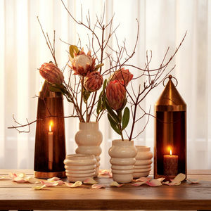 Decoración Nórdica para el Hogar de Navidad HF0613 |   Jarrón de mesa de cerámica, porcelana y <span class=keywords><strong>gres</strong></span> con esmalte de dolomita Hengfei - Product Image 2