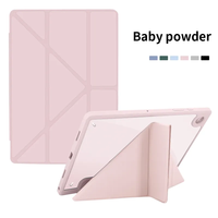 Tablet akrilik temizle Y Samsung kılıfı Tab A9 artı S9 FE S8 S7 Flip Y 3 kat PU koruyucu kabuk kapak A9 X110 X115