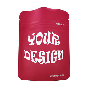 Resealable Smell Proof Ziplock Packaging Mylar Pouch Custom Printed Plastic Bag