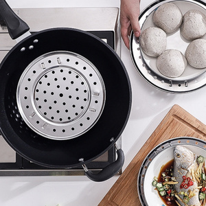 Rejilla Multifuncional de Acero Inoxidable para <span class=keywords><strong>Vaporera</strong></span>, Bandeja Redonda para Cocinar al Vapor, Accesorio para Ollas de Cocina - Product Image 4