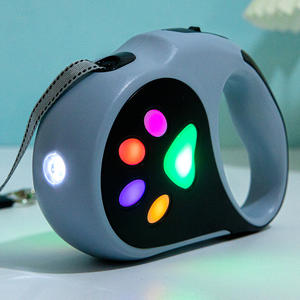 Correa de Tracción para Perros con Luces <span class=keywords><strong>LED</strong></span>, Retráctil Automática, Portátil, para Paseos Nocturnos, Material ABS - Product Image 2