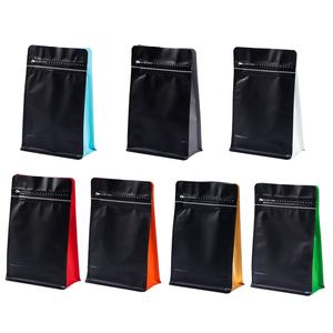 250 г 500 г 1 кг 1,5 кг 2,5 кг с индивидуальным принтом, восемь боковых уплотнительных мешков для кофейных зерен, с плоским дном, для пищевых продуктов, для домашних животных, VMPET, с застежкой-молнией - Product Image 3