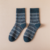 Chaussettes en laine Bioserica Era pour hommes, chaussettes en cachemire mérinos épaisses et douces pour l'hiver, chaussettes longues de style ethnique rétro pour hommes