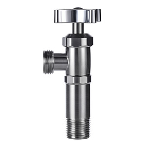 Robinet d'angle en acier inoxydable 3/4 pouces à ouverture complète à haut débit pour cuisine, salle de bain, chauffe-eau, toilettes - Product Image 1