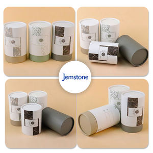 Tube de papier d'emballage imprimé couleur personnalisée matériaux sélectionnés biodégradables avec couvercle - Product Image 6