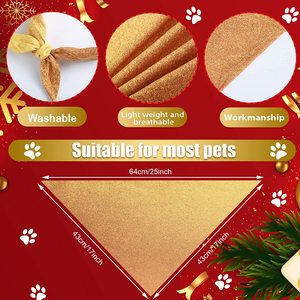 باندانا للكلاب بأحجام متعددة من البوليستر بياقة مثلثة، وشاح للكلاب والجراء بالجملة - Product Image 6