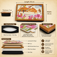 Bandeja de escritorio ajustable de plástico PS con diseño personalizable para fotos, desayuno, aperitivos, TV, almohada, cena, rodilla, portátil
