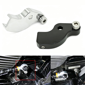 Soporte de cambio auxiliar neutral M8 para motocicleta Harley Touring Softail 2017+ Adaptador de transferencia de marcha neutral de motor en negro cromado. - Product Image 2