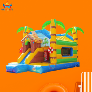 Castillo Inflable de Alta Calidad con Tobogán, Diseño de Palmeras Tropicales, Fácil de Instalar, 6x4x5m, WINWAYTOYS - Product Image 6