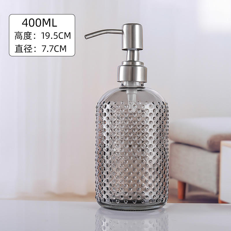 ขวดสีเทา + ปั๊มสแตนเลส