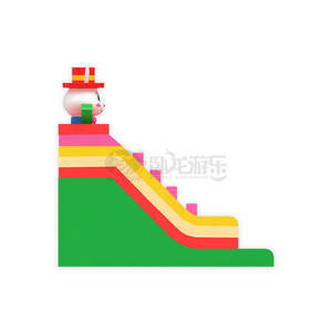 Tobogán Inflable con Diseño de Conejo Mago WOLONG, Doble Carril, Material de PVC de 0.55 mm, Certificado CE-EN71/EN76/EN14960, Fácil de Instalar - Product Image 5