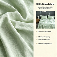 Ensemble de draps de lit king size faits à la main en lin 100% pour toutes les saisons, personnalisés, de haute qualité, écologiques, ensembles de housses de couette unies