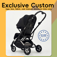 Poussette haut de gamme Land Leopard, modèle Afold, cadre en alliage d'aluminium, pliable, capacité de charge de 20 kg, 0-3+ ans, Premium 360