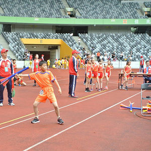 Jabalinas de Espuma Personalizables Mini Azules para Niños de 80 cm con Logotipo, Equipo Deportivo Escolar para Edades de 7 a 12 Años - Product Image 1