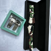 Dernier modèle de bracelet de montre en caoutchouc de luxe haut de gamme, style sport et mode, motif camouflage aileron de requin 11-03, personnalisable