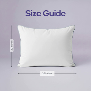 <span class=keywords><strong>Oreiller</strong></span> d'hôtel 20x26 pouces, enveloppe en coton doux, garnissage en alternative au duvet, 100% imperméable, couleur unie, design rectangulaire - Product Image 5