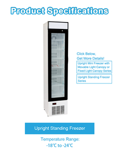 <strong>Slim</strong> Upright Commercial 105L Glass Display Ice Cream Popsicle <strong>Freezer</strong> SD-105L - Product Image 5
