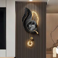 Horloges et montres à affichage numérique, décoration artistique pour la maison, peinture murale de fond de télévision, peinture acrylique LED