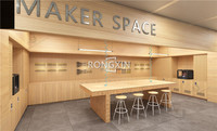Présentoir en bois à étagère personnalisable, équipement électrique de 2 pièces, Rack pour magasins, appareils électroniques à la mode, étagère Gondola