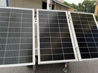 Tour de surveillance solaire 6,5 m avec système de surveillance alimenté par l'énergie solaire, panneaux solaires 3*150W, remorques de surveillance mobile CCTV