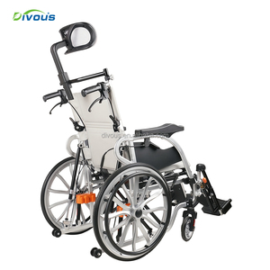 High-Quality Lightweight Foldable Aluminum Alloy Reclining Manual Wheelchair <b>For</b> Elderly and <b>Disabled</b> Commode Wheelchair - Product Image 3