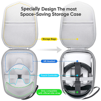 Étui de transport rigide gris EVA pour casque de jeu VR version Basic/Elite, manettes tactiles et accessoires, marque KXM