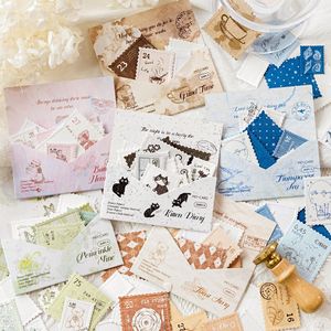 Pegatinas con Estampado en Relieve LABON, Paquete de Papel Texturizado Vintage para Scrapbooking Retro, Material para Diario Creativo - Product Image 1