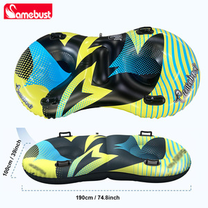 Tubo de nieve inflable Samebust con doble neumático en forma de ocho, PVC de 0.6mm, trineo universal de invierno para adultos - Product Image 5