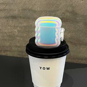 Étui pour écouteurs de vague douce de luxe Laser aurora pour <span class=keywords><strong>Airpods</strong></span> <span class=keywords><strong>Pro</strong></span> Protection de couverture pour Airpod 1 <span class=keywords><strong>2</strong></span> 3 Pro2 Coque étuis boîte de charge - Product Image 5