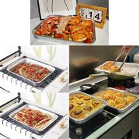 Biodégradable 32*26cm demi-taille feuille d'aluminium conteneur couvercle chine à emporter Restaurant cuisson feuille casserole Blister stockage des aliments