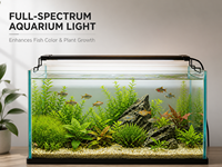 Luz Programable para Acuario con Simulación de Amanecer y Atardecer, Luz Automática para Acuario con Ciclo de 24 Horas