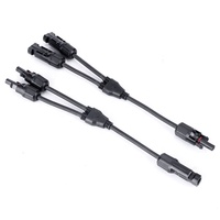 Conector Solar Tipo Y Impermeable WSPVY2 CE IP67 2 a 1 30A 1000V DC Hembra y Macho para Sistema Fotovoltaico