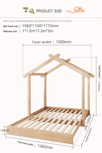 <span class=keywords><strong>Letto</strong></span> <span class=keywords><strong>Montessori</strong></span> per Bambini con Secondo <span class=keywords><strong>Letto</strong></span> Estraibile, Estensibile, per Casa o Asilo - Product Image 4