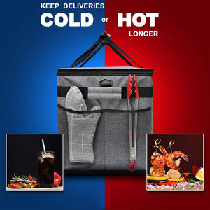 Sacs personnalisés de grande capacité pour camping plage pique-nique sacs fourre-tout à bandoulière isolés thermiquement restaurants sacs de livraison pour la nourriture - Product Image 2