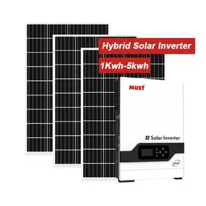5kw Solar Inverter Price MUST PV18 VHM 2kw 3kw 4kw 5kw 5.5kw Solar Panel Off Grid Hybrid Solar Inverter Generator Power Solar System With MPPT Controller
