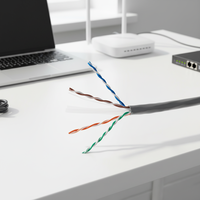 Câble LAN Cat6A d'extérieur blindé, bobine de 305 m, 23AWG, cuivre nu CCA, blindage étanche SFTP FTP, câble extérieur Cat6
