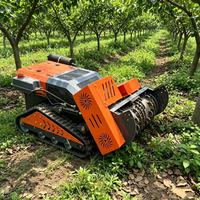 Tondeuse à gazon robotisée télécommandée avec moteur sans balais certifié Euro V EPA, lame en acier dentelée personnalisée, hauteur de coupe réglable de 20 cm