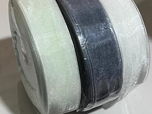 <span class=keywords><strong>Cinta</strong></span> de Organza <span class=keywords><strong>Transparente</strong></span> de 2cm, 2.5cm y 4cm de Ancho, Color Sólido, para Decoración de Bodas, Envoltura de Regalos y Manualidades - Product Image 3