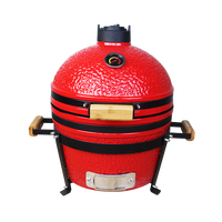 Barbecue au charbon de bois portable Auplex 16 pouces, gril en céramique de luxe, fumoir de haute qualité, cuisinière de table pour extérieur, patio, Kamado