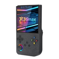 Console de jeu portable X36 Max, texture craquelée, écran 4 pouces, rétro, 64 Go, 10 000 jeux, système d'exploitation Linux, batterie 3500 mAh, cadeau pour enfants