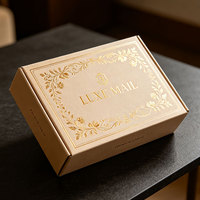 Boîte d'expédition en carton ondulé de luxe personnalisée, recyclable, pour le commerce électronique, vêtements, cadeaux, boîtes en papier pour envoi postal