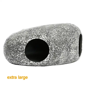 Casa de camarones, maceta de arcilla de forma especial, casa de refugio de piedra especial para peces Sanhu, adecuada para la cría y el descanso de besugos, cíclidos - Product Image 4