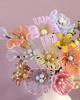 Nachtlicht-Perlen-Lilienvase – Rosa/Blau/Orange, für Außen-/Innendekoration, leuchtende Ästhetik