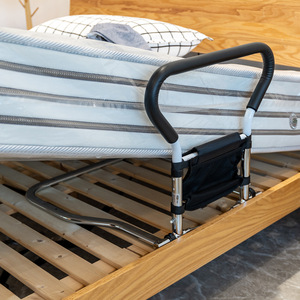 Cadre d'accoudoir pliable pour lit, hauteur réglable 36 cm, avec pochette de rangement, pour le soutien et la sécurité des personnes âgées - Product Image 2