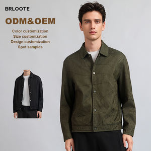 แจ็กเก็ตปกเสื้อแจ็คการ์ดสำหรับผู้ชายที่มีคลิปคุณภาพสูงแบบลำลองสามารถปรับแต่งลายและสีได้สำหรับฤดูใบไม้ผลิขนาดใหญ่ - Product Image 1