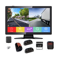 Moniteur de camion lourd DVR AI BSD 4 canaux écran de 7 pouces avec 4 kits de caméra IR nuit