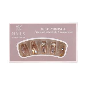 TikTok Hot-Selling Wearable Star Rhinestones Handmade Tips Sweet Style 30 Pieces Detachable Finger <b>Nail</b> Stickers - Product Image 5