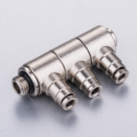 Raccord rapide pneumatique en T pour tuyau d'air haute pression en acier inoxydable 304 316, 4-16 mm