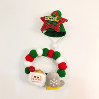 Collier de Noël pour chien avec pompon et nœud papillon renne, réglable, en peluche douillette, pour chat, chaton, petites et moyennes races, accessoire de fête